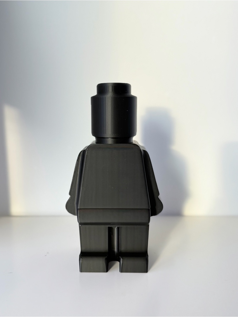 LEGO Style Minimalist Black Vase 3D Printed Figure Planter Home Decor - Picture 2 of 10